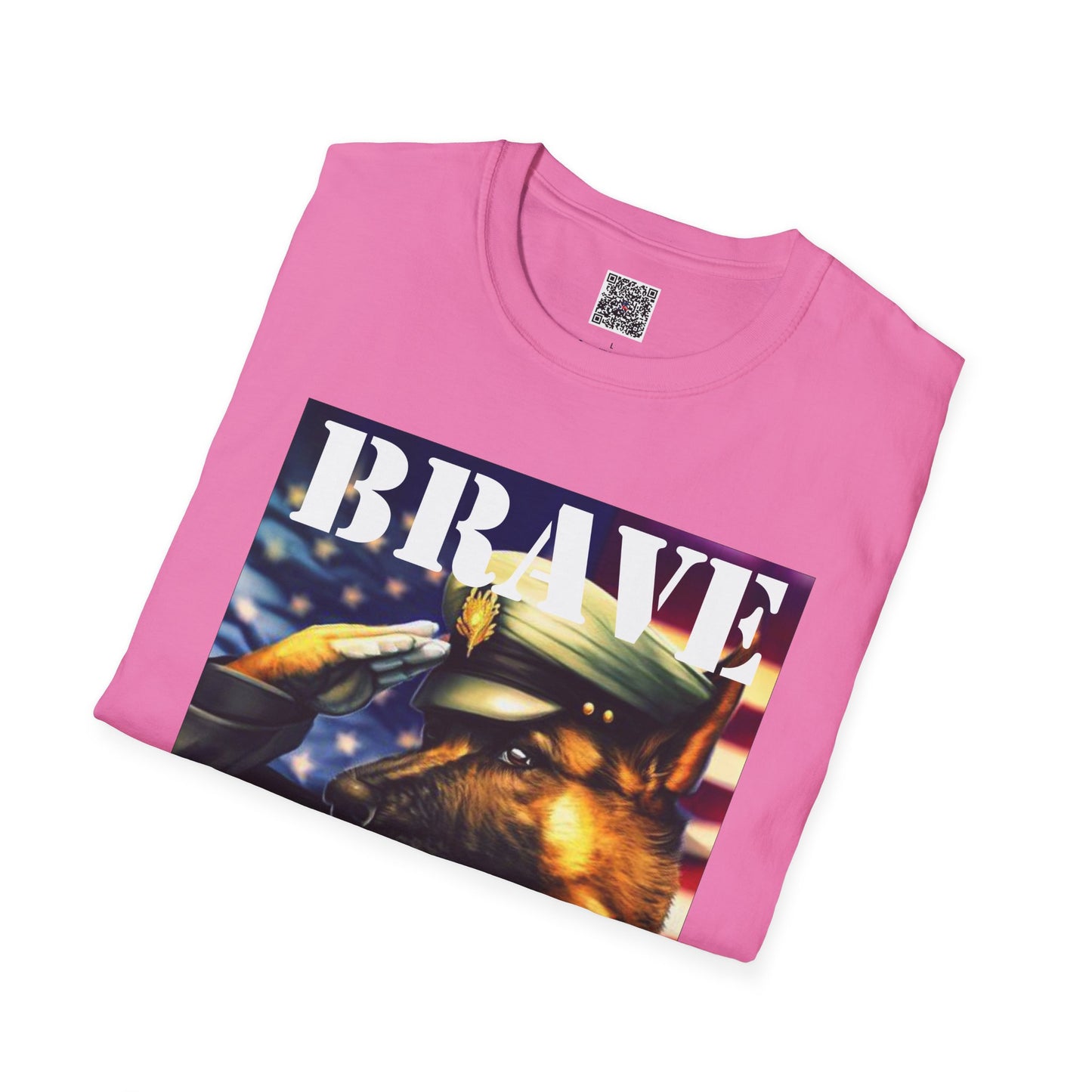 Brave Dog T-Shirt - Patriotic Pet Courage