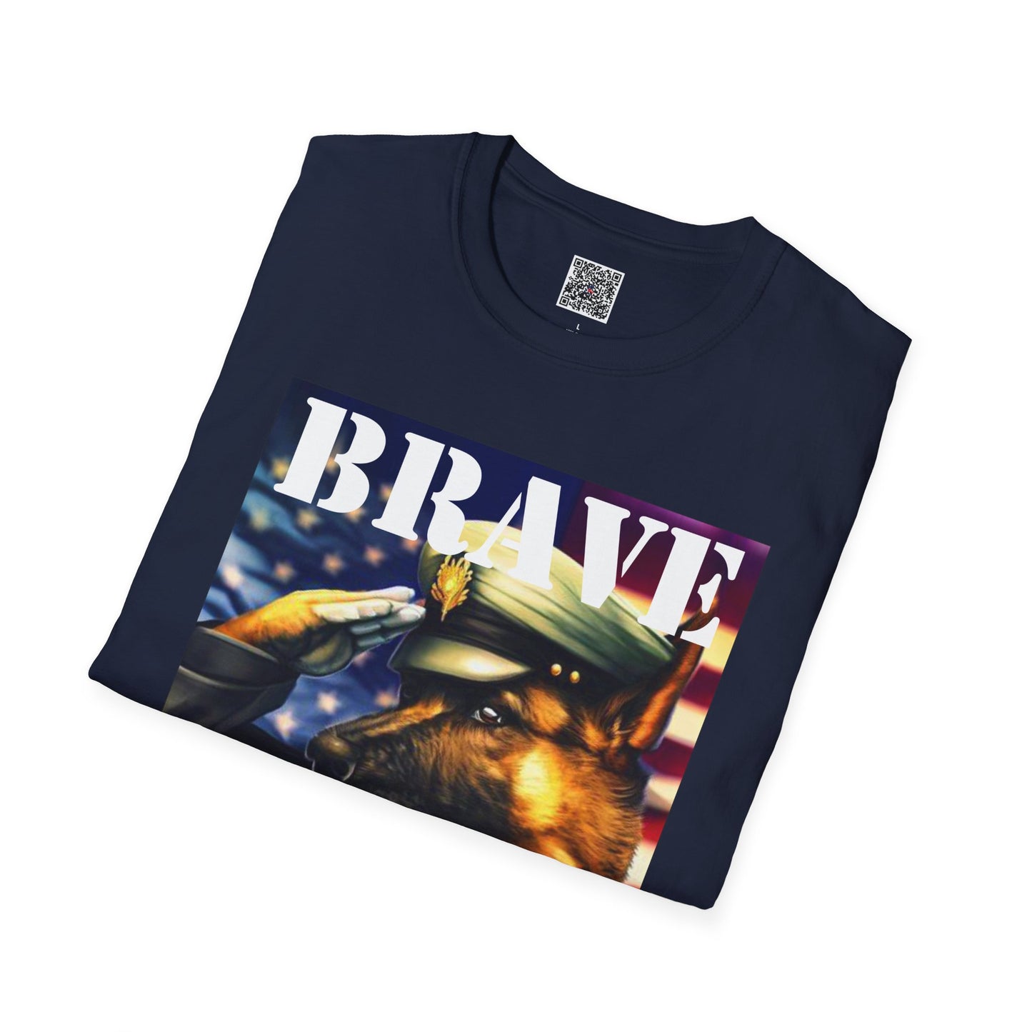 Brave Dog T-Shirt - Patriotic Pet Courage
