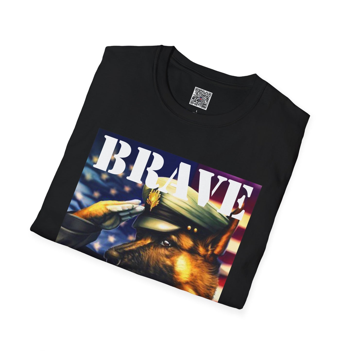 Brave Dog T-Shirt - Patriotic Pet Courage