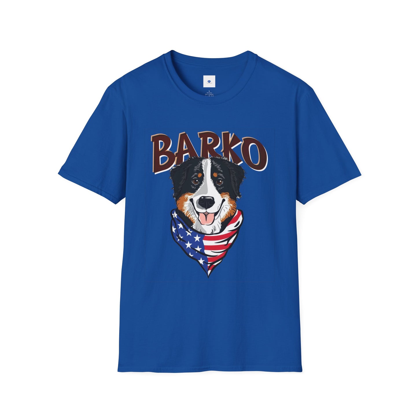 Barko Patriotic Dog T-Shirt - USA Barking Pride