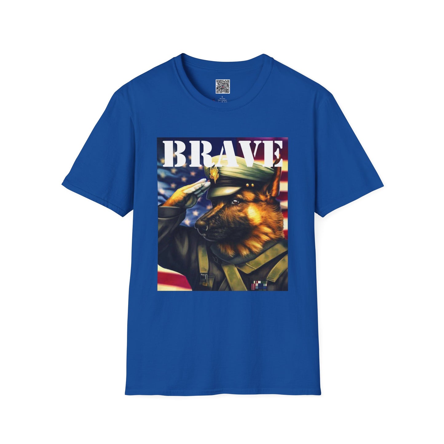 Brave Dog T-Shirt - Patriotic Pet Courage