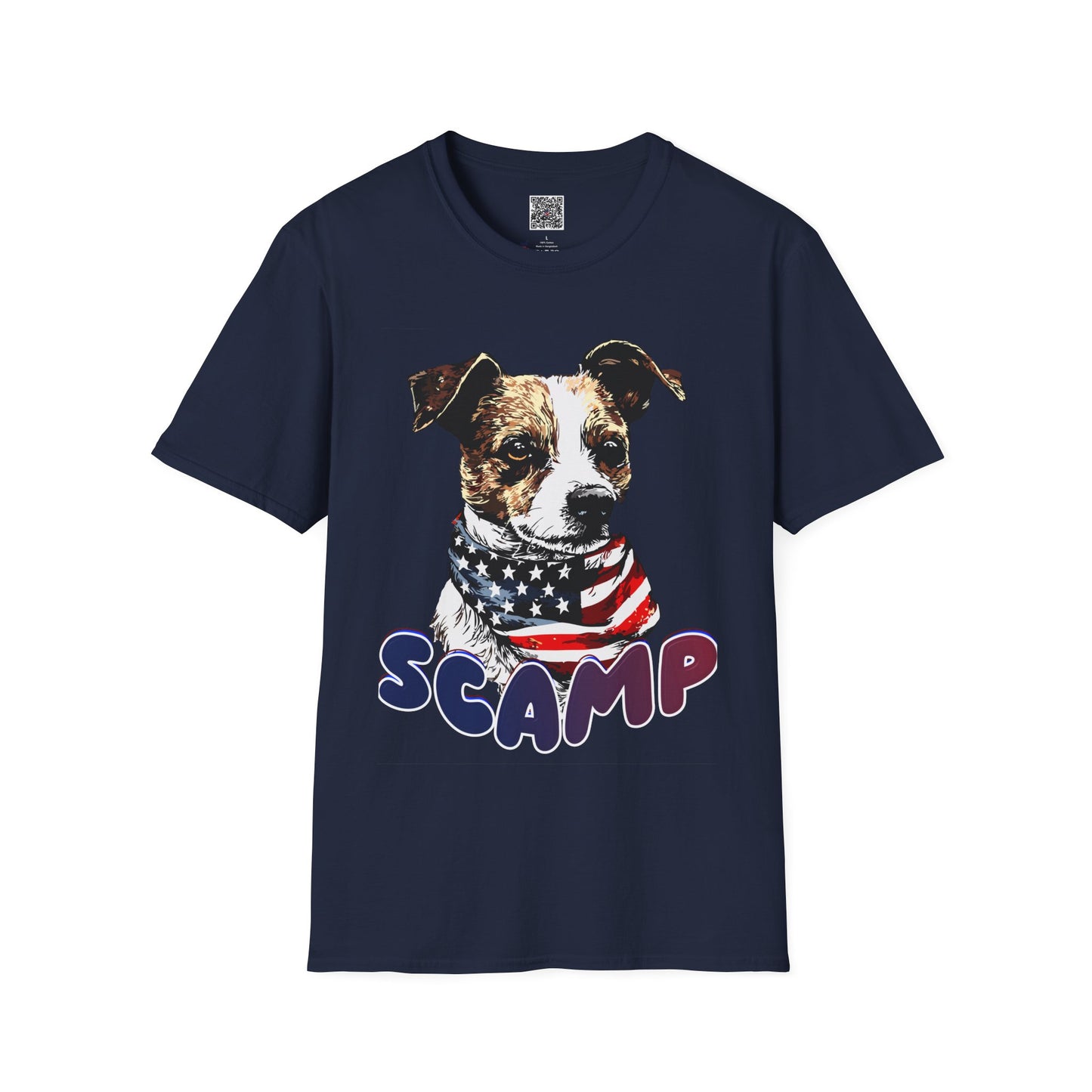 Scamp Funny Dog T-Shirt - Patriotic Play