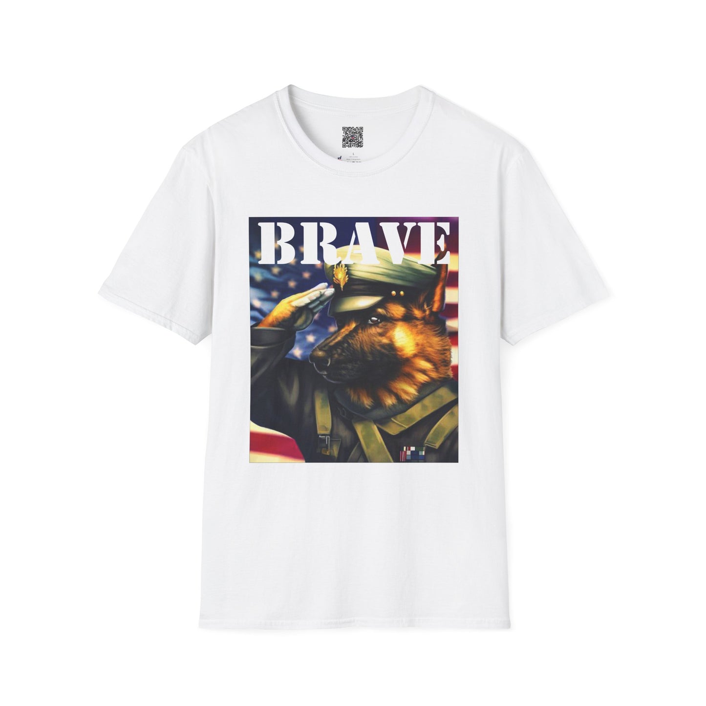 Brave Dog T-Shirt - Patriotic Pet Courage