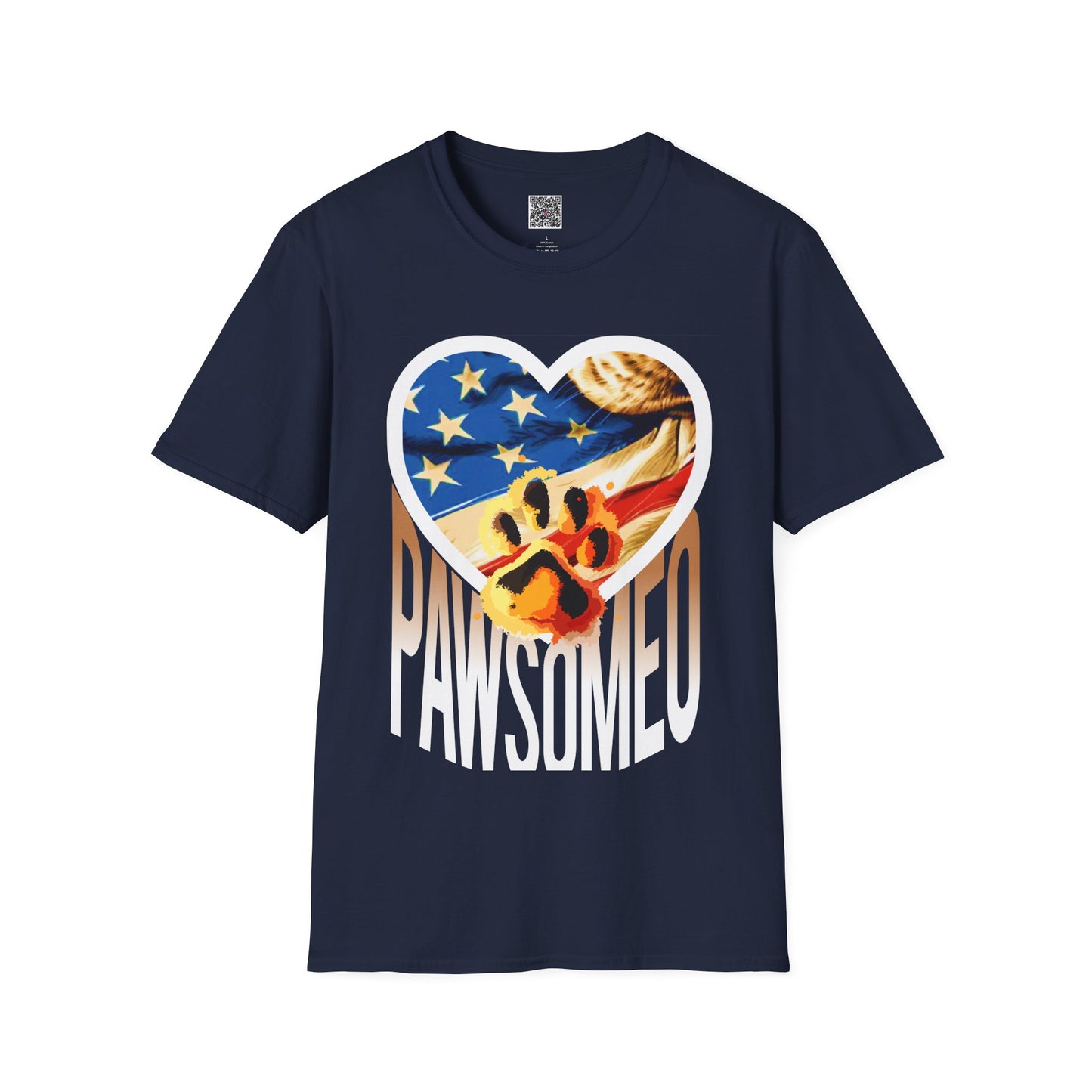 Pawsome Dog Lover Shirt - Patriotic Awesome Paw