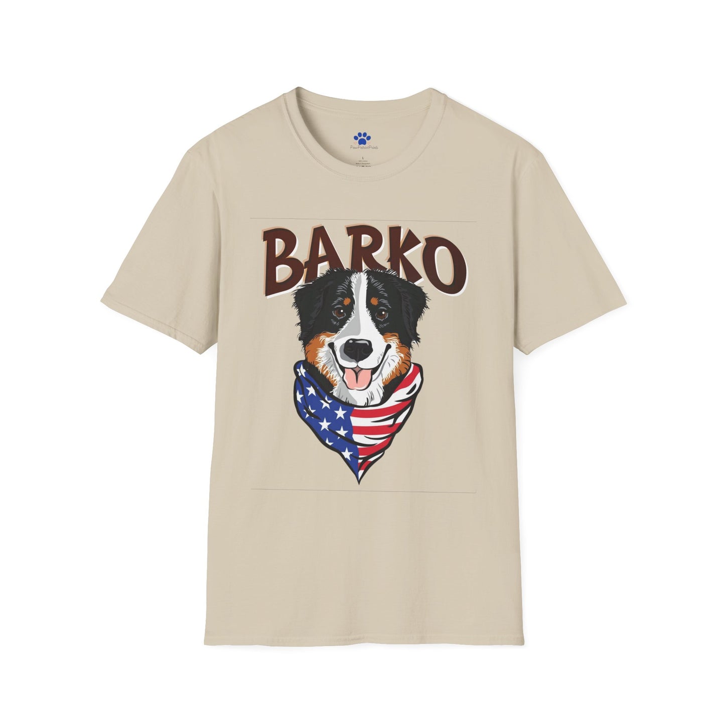 Barko Patriotic Dog T-Shirt - USA Barking Pride