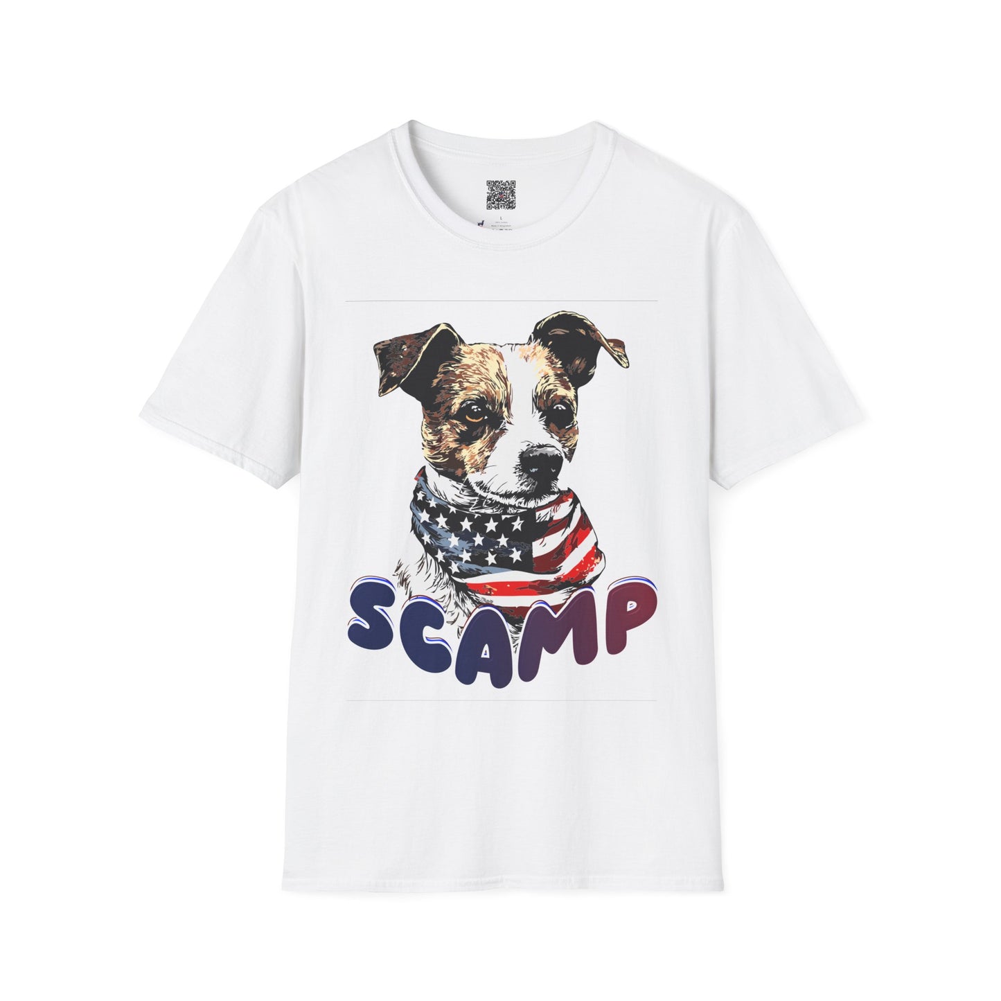 Scamp Funny Dog T-Shirt - Patriotic Play
