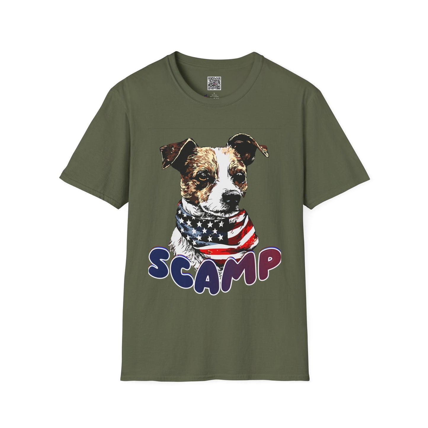 Scamp Funny Dog T-Shirt - Patriotic Play