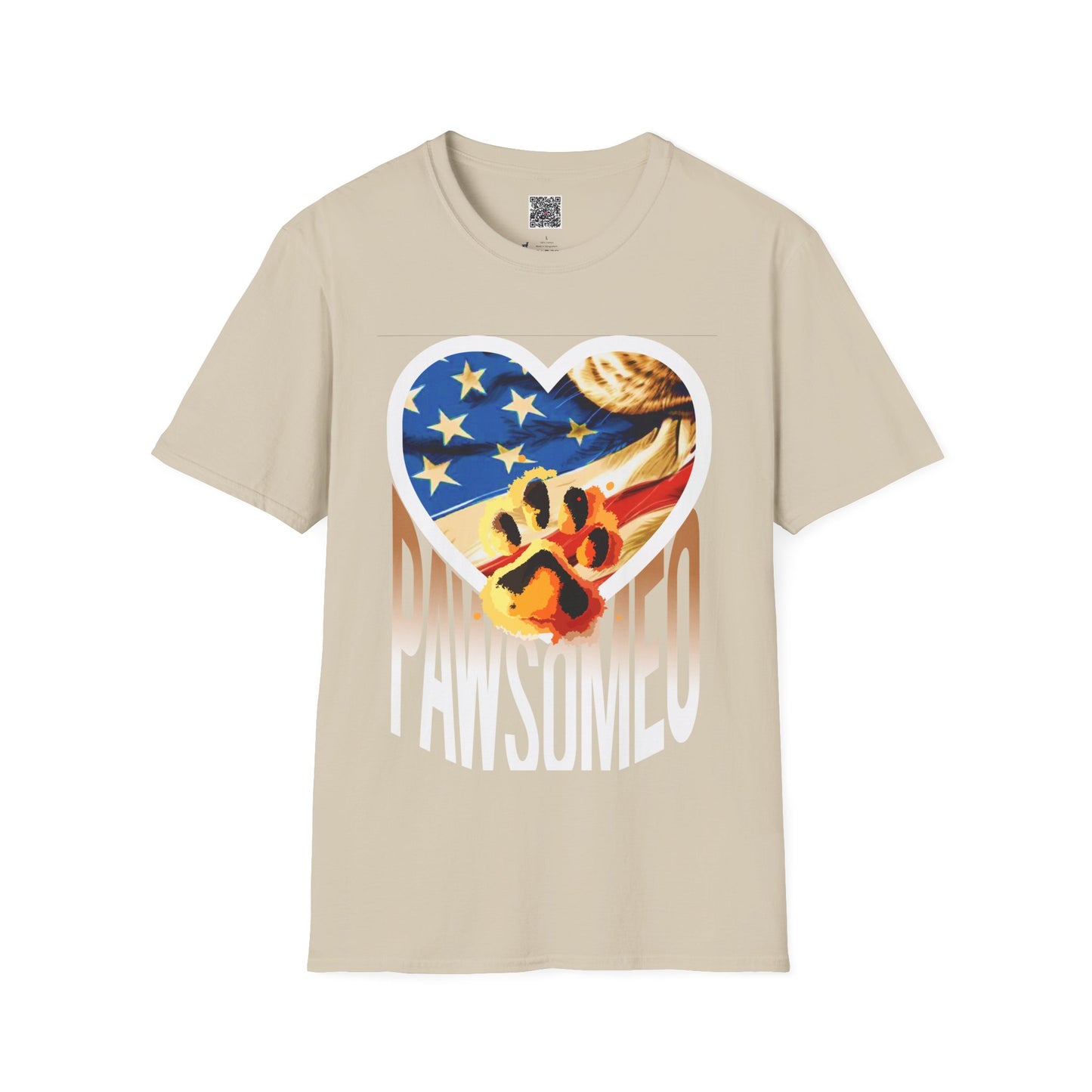 Pawsome Dog Lover Shirt - Patriotic Awesome Paw
