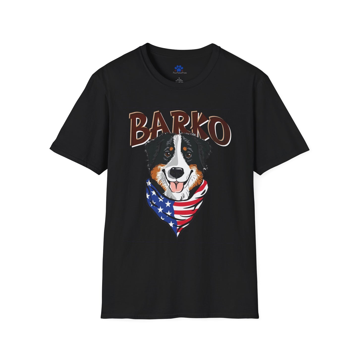 Barko Patriotic Dog T-Shirt - USA Barking Pride