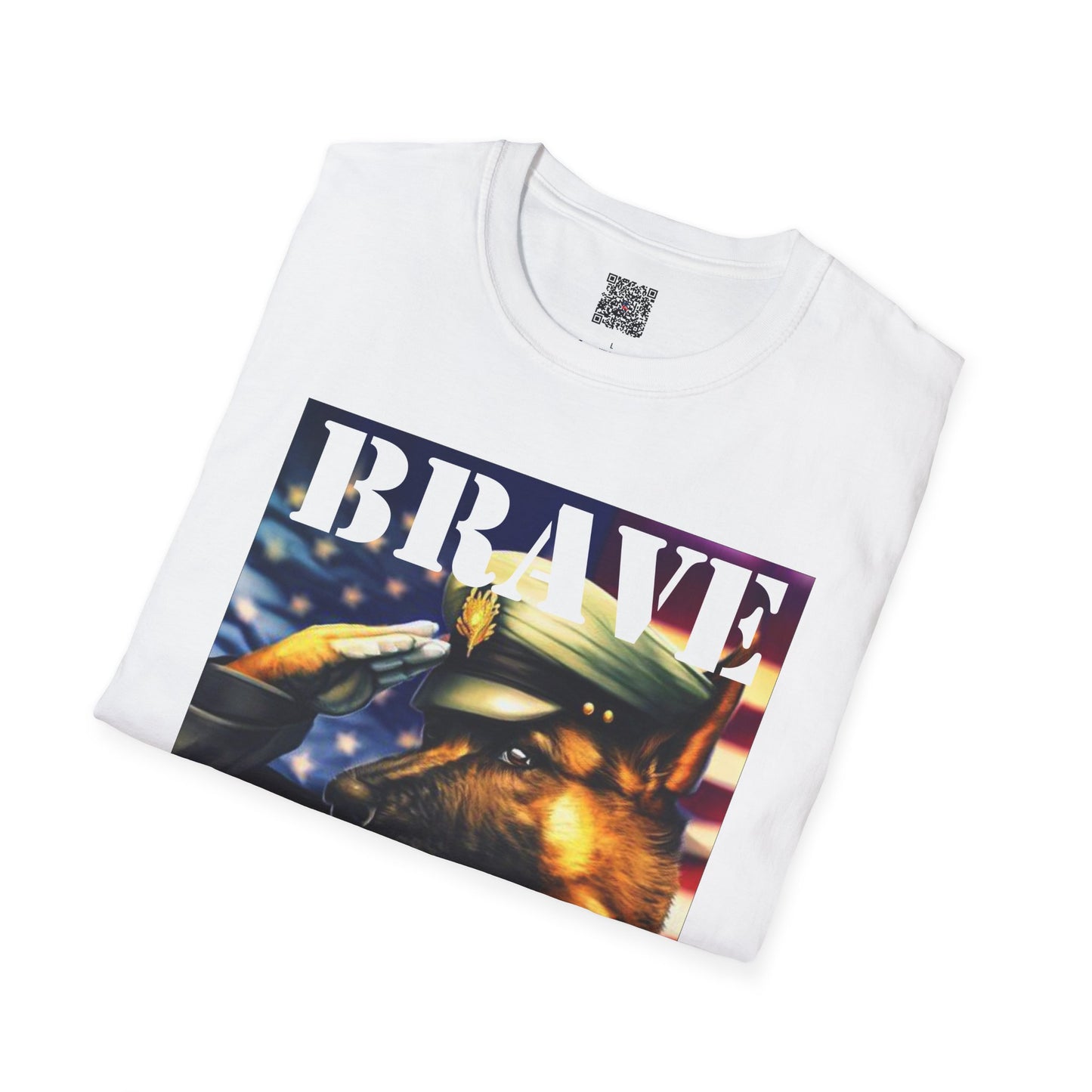 Brave Dog T-Shirt - Patriotic Pet Courage