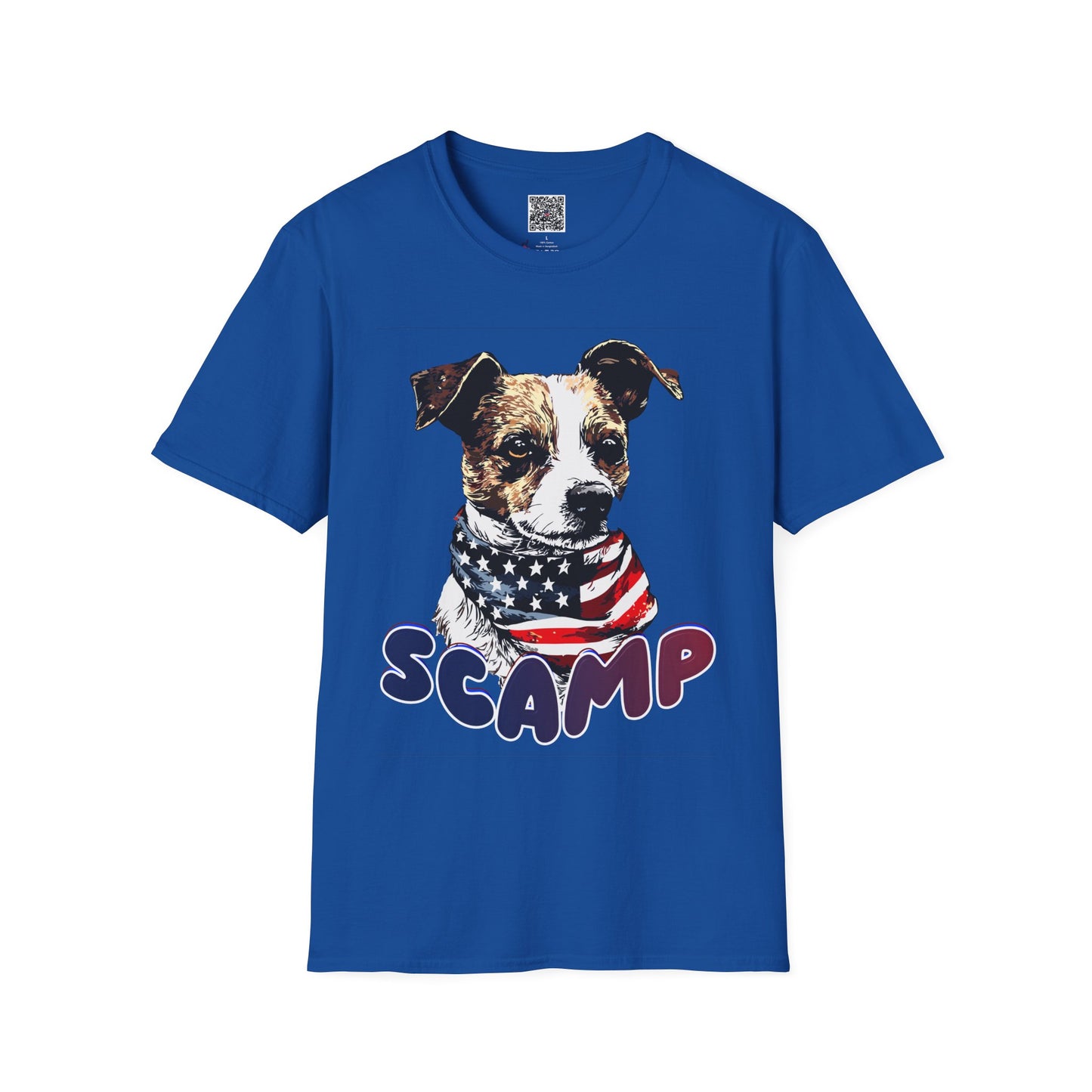 Scamp Funny Dog T-Shirt - Patriotic Play