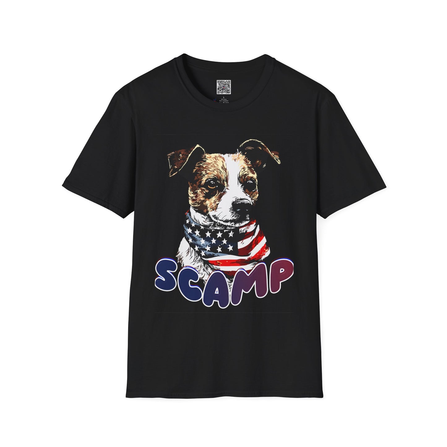 Scamp Funny Dog T-Shirt - Patriotic Play