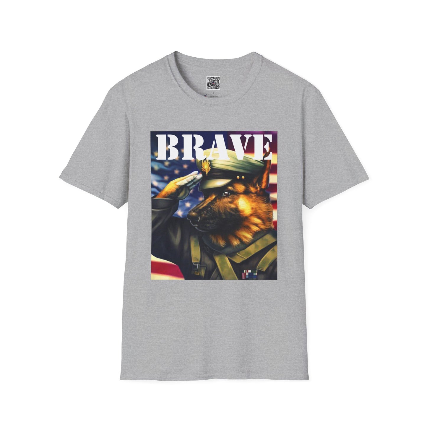 Brave Dog T-Shirt - Patriotic Pet Courage