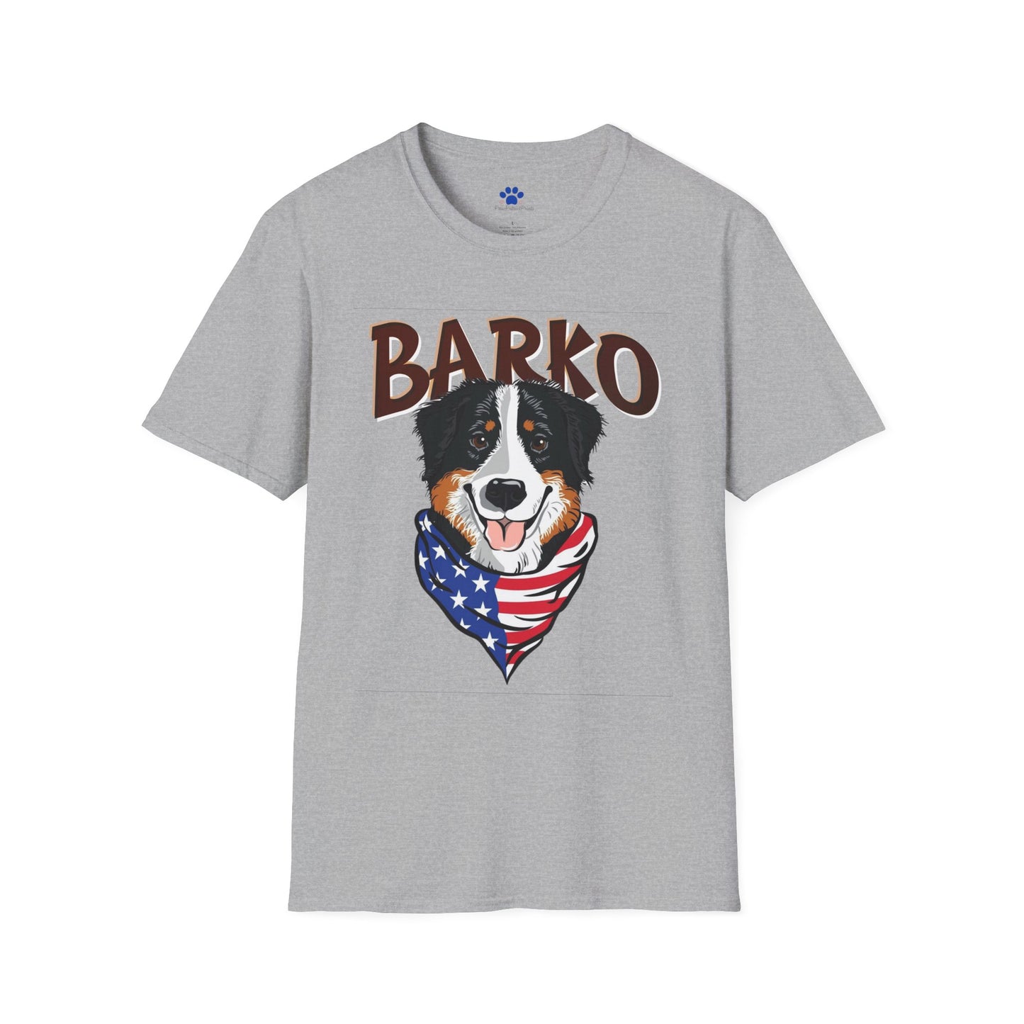 Barko Patriotic Dog T-Shirt - USA Barking Pride