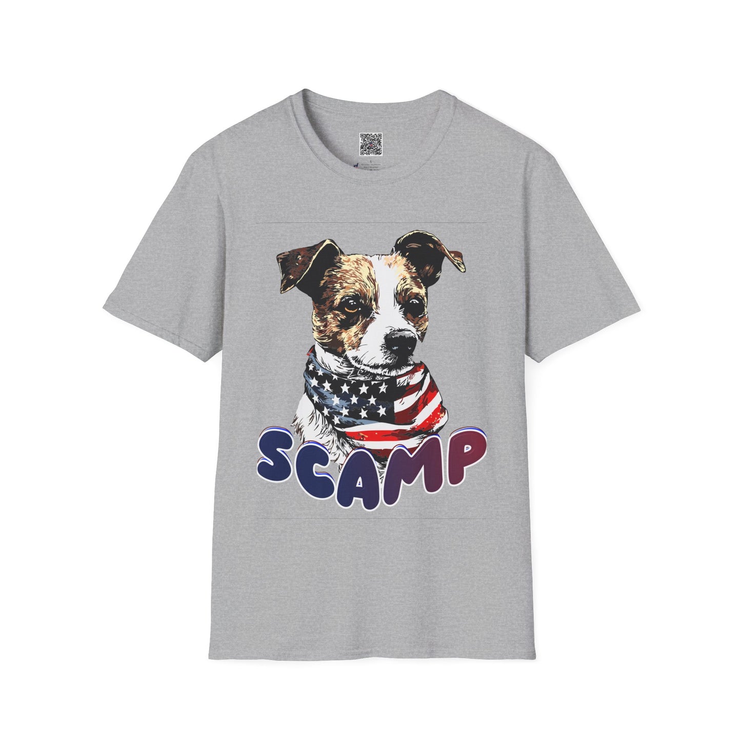Scamp Funny Dog T-Shirt - Patriotic Play