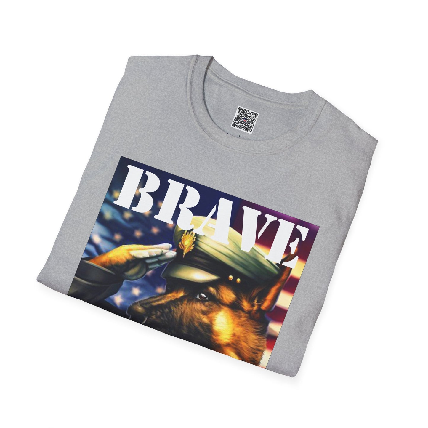 Brave Dog T-Shirt - Patriotic Pet Courage