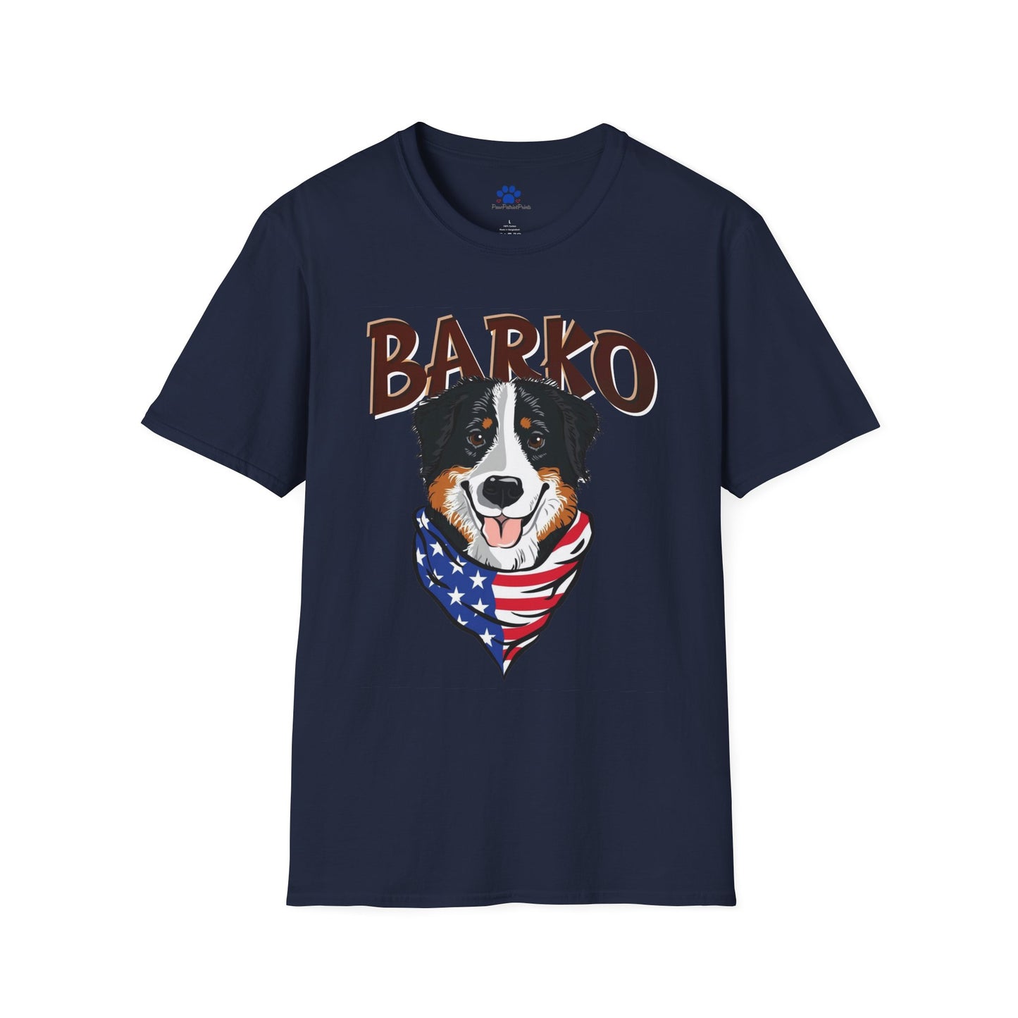 Barko Patriotic Dog T-Shirt - USA Barking Pride