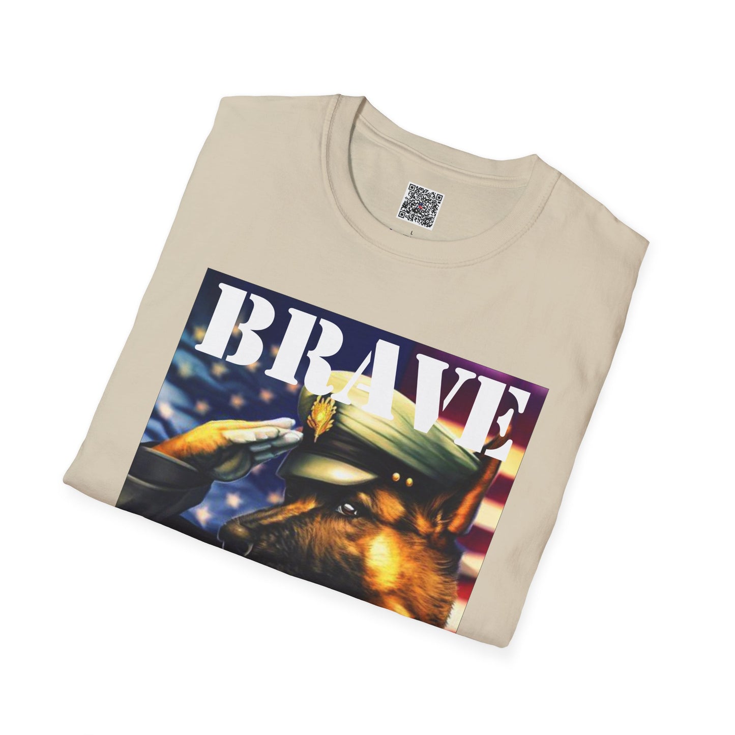 Brave Dog T-Shirt - Patriotic Pet Courage
