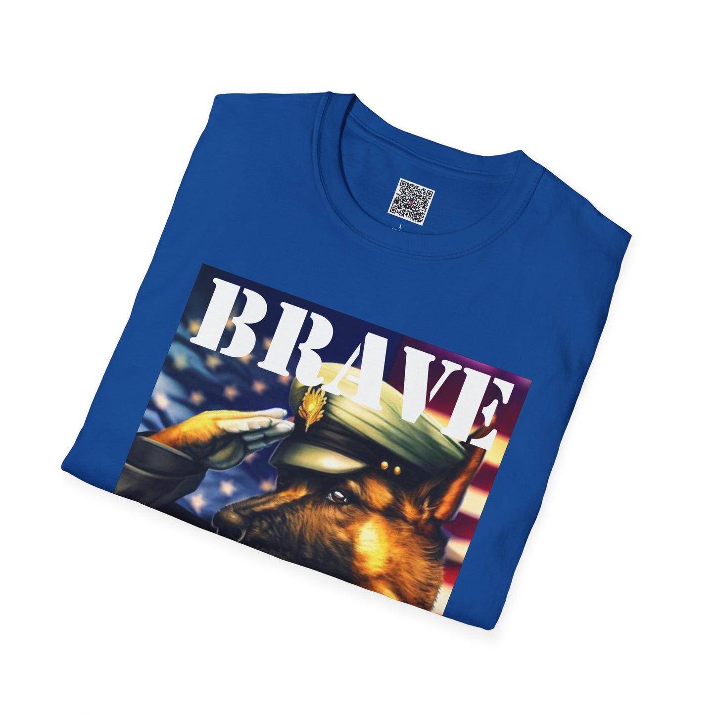 Brave Dog T-Shirt - Patriotic Pet Courage