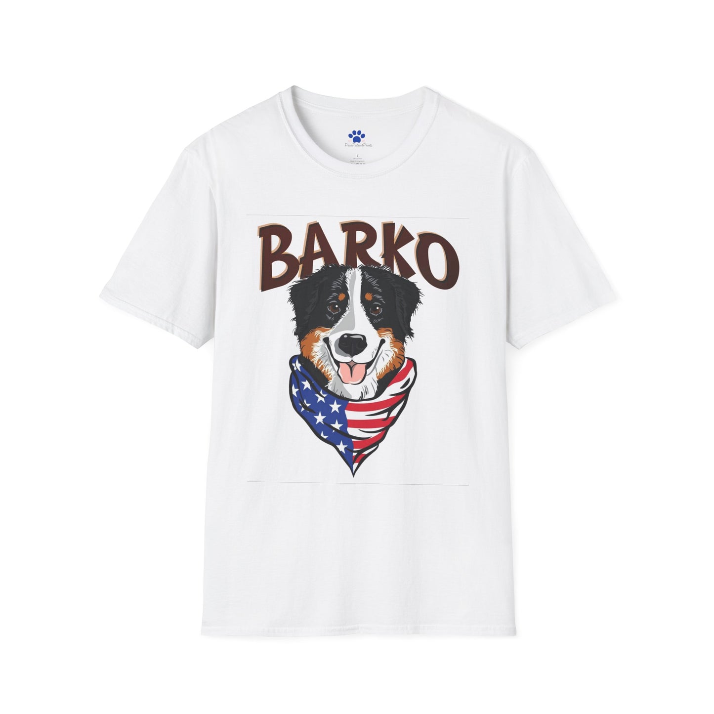 Barko Patriotic Dog T-Shirt - USA Barking Pride