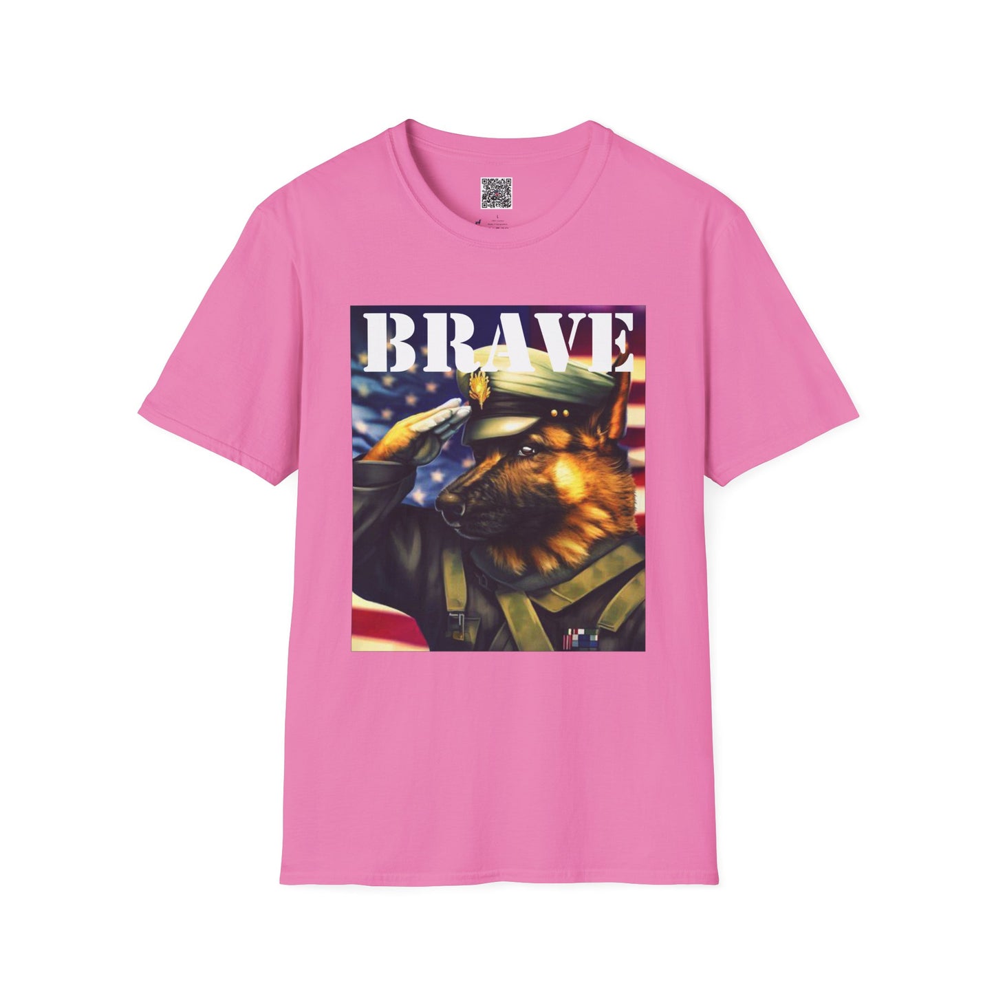 Brave Dog T-Shirt - Patriotic Pet Courage